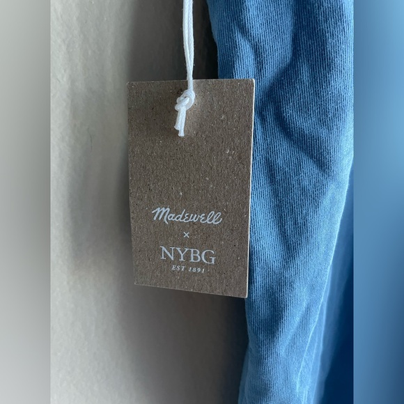 New Madewell NYBG Men Blue Design T Shirt Size Medium - Picture 6 of 11